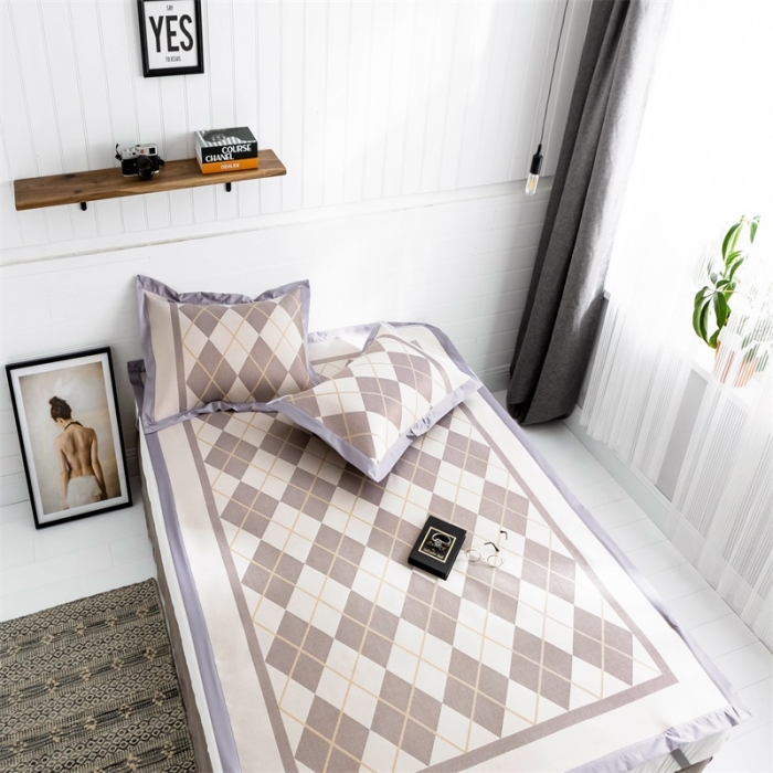 91家纺网 家纺一手货源 找家纺 昔可 2019新款太极石养生席新凉席 菱格