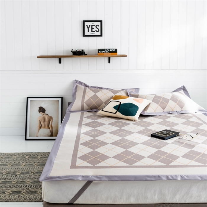 91家纺网 家纺一手货源 找家纺 昔可 2019新款太极石养生席新凉席 菱格