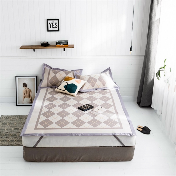 91家纺网 家纺一手货源 找家纺 昔可 2019新款太极石养生席新凉席 菱格