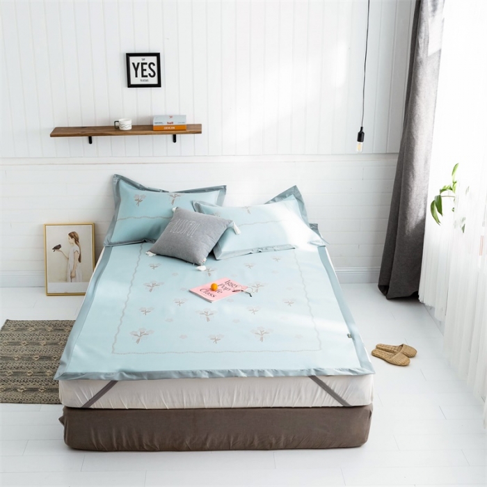 91家纺网 家纺一手货源 找家纺 昔可 2019新款太极石养生席新凉席 小雏菊