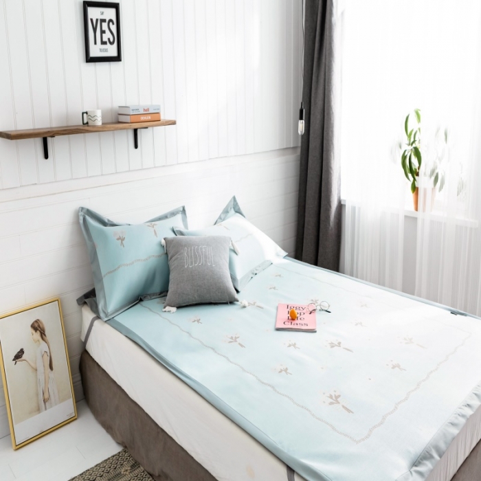 91家纺网 家纺一手货源 找家纺 昔可 2019新款太极石养生席新凉席 小雏菊