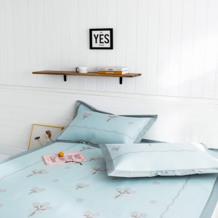 91家纺网 家纺一手货源 找家纺 昔可 2019新款太极石养生席新凉席 小雏菊