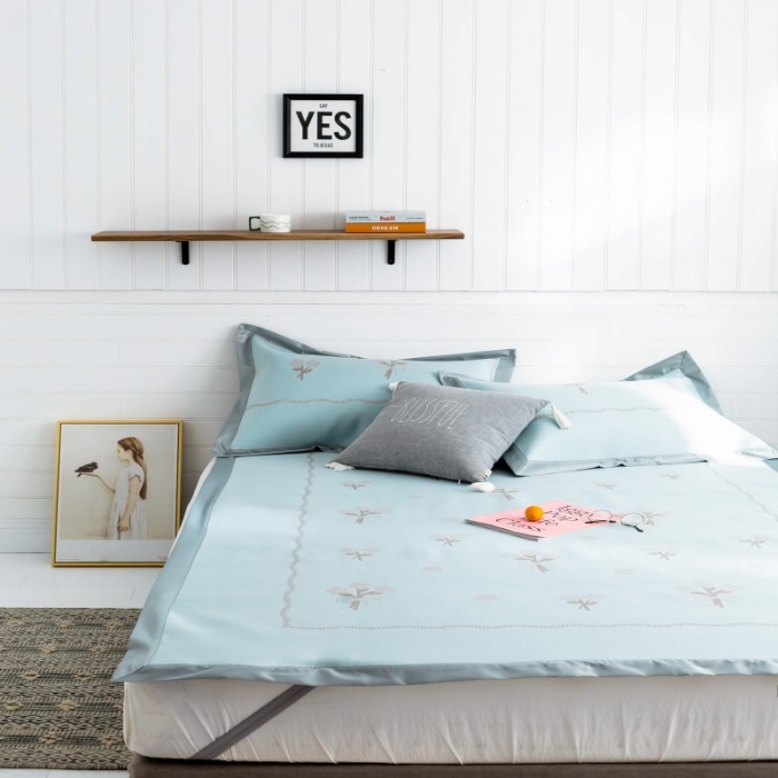 91家纺网 家纺一手货源 找家纺 昔可 2019新款太极石养生席新凉席 小雏菊