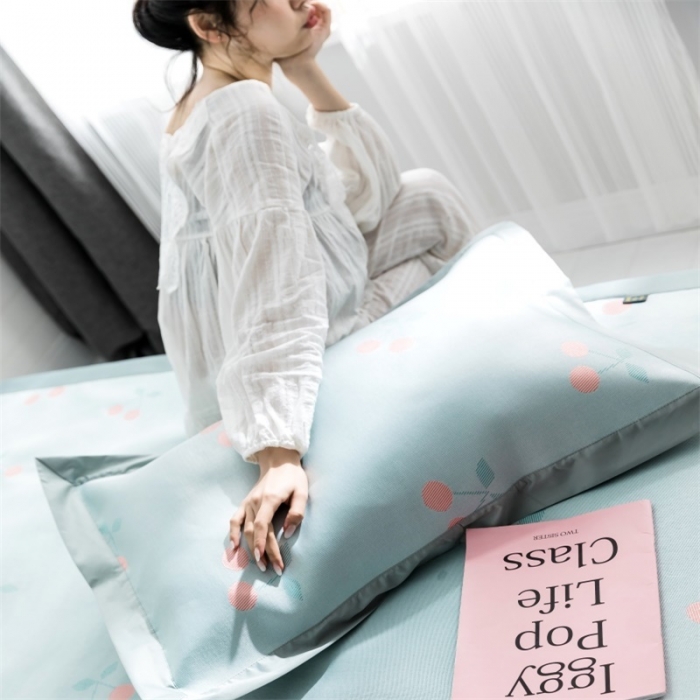 91家纺网 家纺一手货源 找家纺 昔可 2019新款太极石养生席新凉席 小樱桃