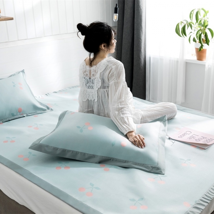 91家纺网 家纺一手货源 找家纺 昔可 2019新款太极石养生席新凉席 小樱桃