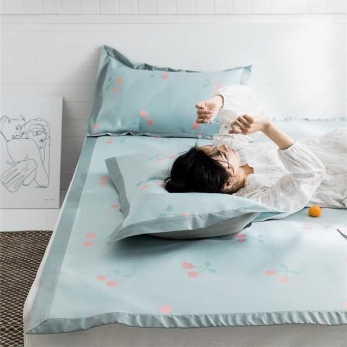 91家纺网 家纺一手货源 找家纺 昔可 2019新款太极石养生席新凉席 小樱桃