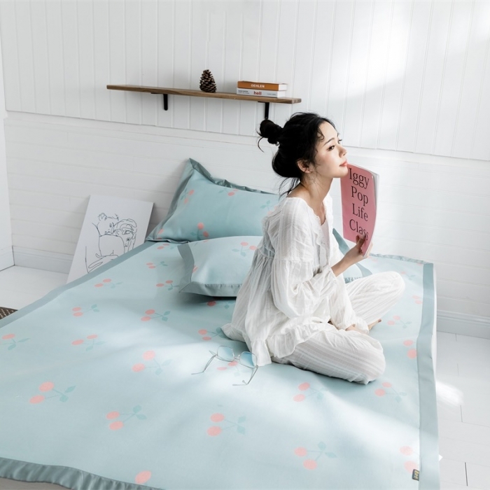 91家纺网 家纺一手货源 找家纺 昔可 2019新款太极石养生席新凉席 小樱桃