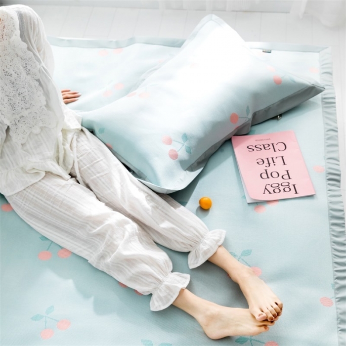 91家纺网 家纺一手货源 找家纺 昔可 2019新款太极石养生席新凉席 小樱桃