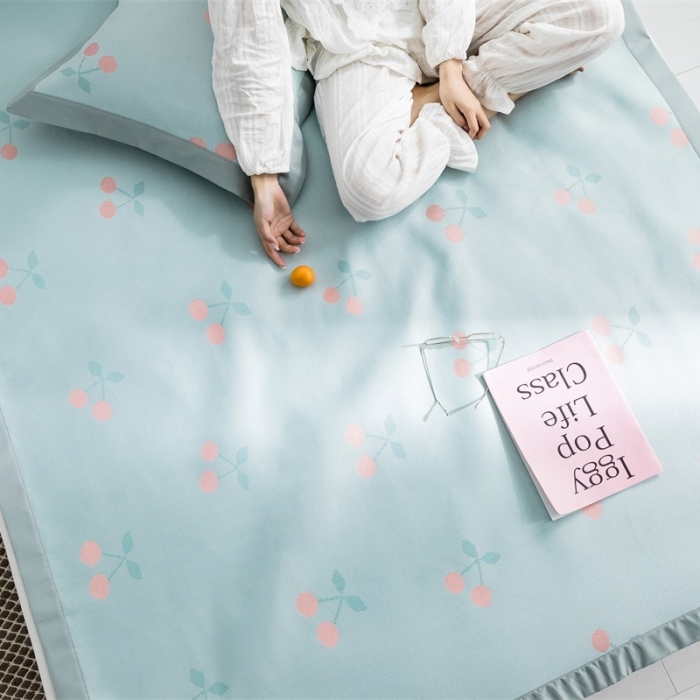 91家纺网 家纺一手货源 找家纺 昔可 2019新款太极石养生席新凉席 小樱桃