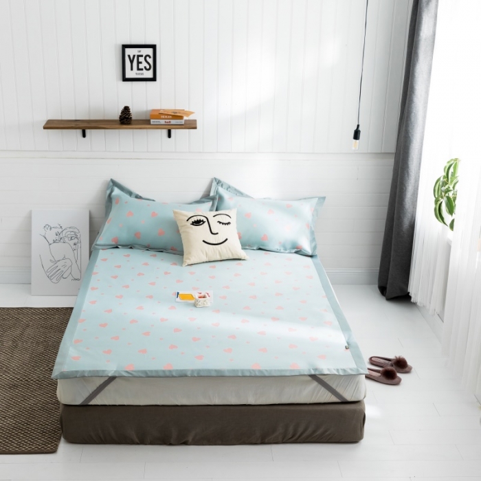 91家纺网 家纺一手货源 找家纺 昔可 2019新款太极石养生席新凉席 星心相印