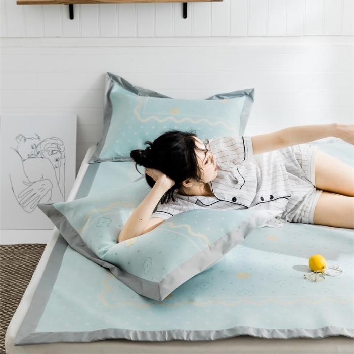 91家纺网 家纺一手货源 找家纺 昔可 2019新款太极石养生席新凉席 幸运花