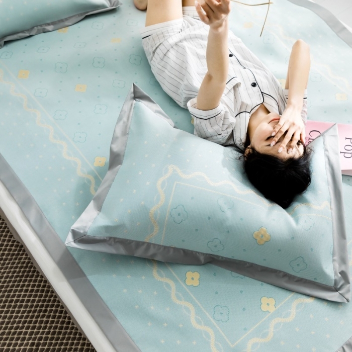 91家纺网 家纺一手货源 找家纺 昔可 2019新款太极石养生席新凉席 幸运花