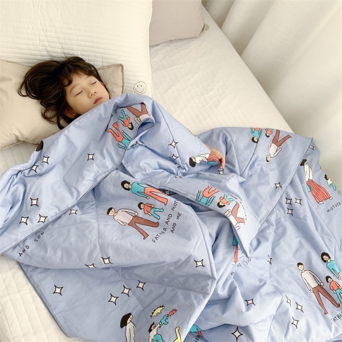 91家纺网 家纺一手货源 找家纺 昔可 2019新款纯棉夏被 童年的梦