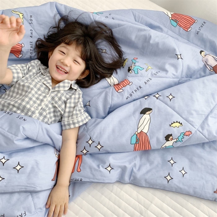 91家纺网 家纺一手货源 找家纺 昔可 2019新款纯棉夏被 童年的梦