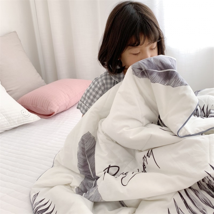 91家纺网 家纺一手货源 找家纺 昔可 2019新款纯棉夏被 网红叶