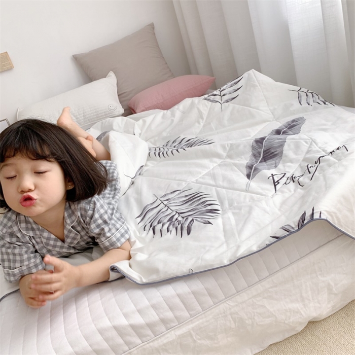 91家纺网 家纺一手货源 找家纺 昔可 2019新款纯棉夏被 网红叶