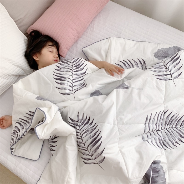 91家纺网 家纺一手货源 找家纺 昔可 2019新款纯棉夏被 网红叶