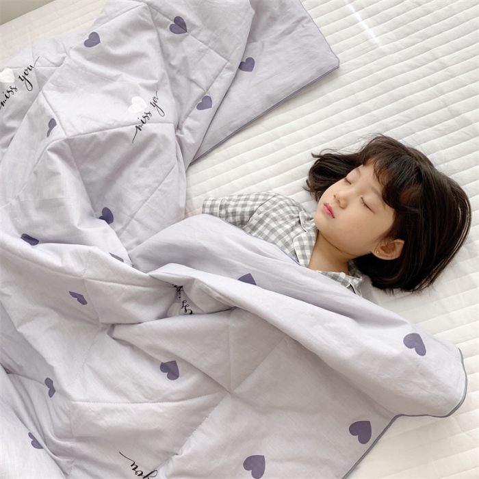 91家纺网 家纺一手货源 找家纺 昔可 2019新款纯棉夏被 小爱心