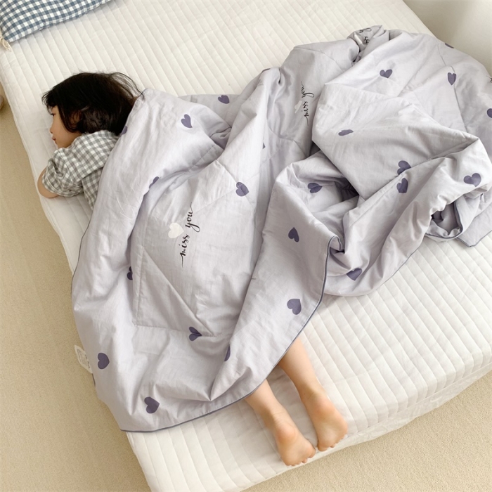 91家纺网 家纺一手货源 找家纺 昔可 2019新款纯棉夏被 小爱心