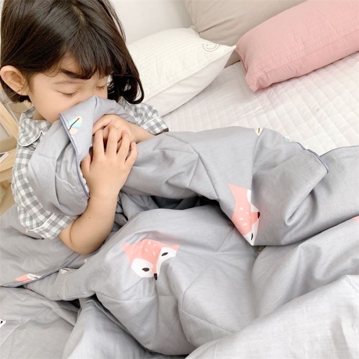 91家纺网 家纺一手货源 找家纺 昔可 2019新款纯棉夏被 小狐狸