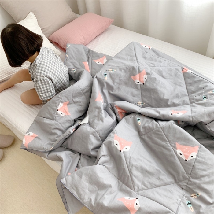 91家纺网 家纺一手货源 找家纺 昔可 2019新款纯棉夏被 小狐狸