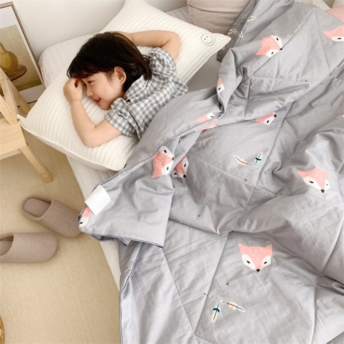 91家纺网 家纺一手货源 找家纺 昔可 2019新款纯棉夏被 小狐狸