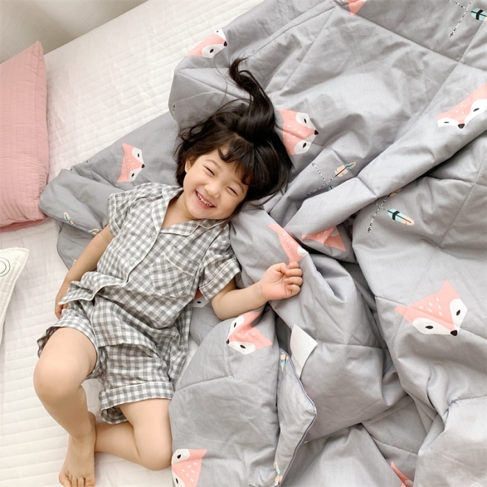 91家纺网 家纺一手货源 找家纺 昔可 2019新款纯棉夏被 小狐狸