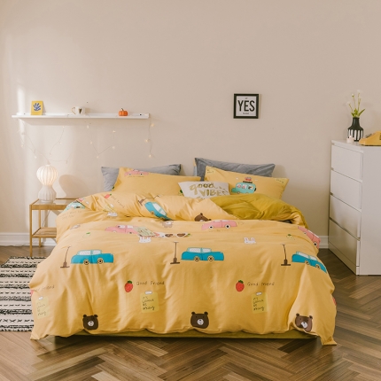 91家纺网 家纺一手货源 找家纺 （总）昔可 2019新款13372棉加绒卡通系列四件套