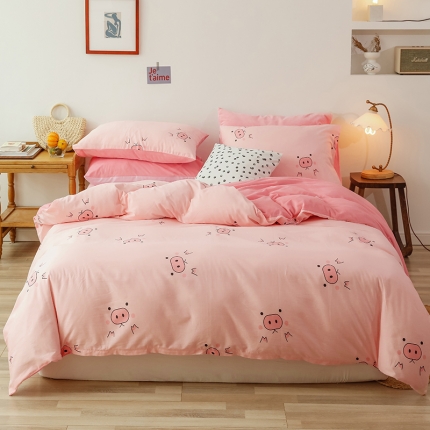 91家纺网 家纺一手货源 找家纺 （总）昔可 2019新款13372棉加绒卡通系列四件套