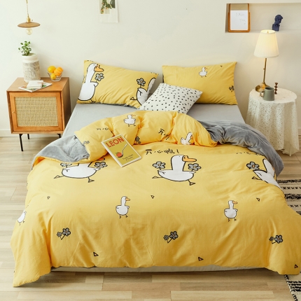 91家纺网 家纺一手货源 找家纺 （总）昔可 2019新款13372棉加绒卡通系列四件套