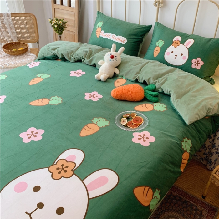 91家纺网 家纺一手货源 找家纺 （总）昔可 2019新款设计师款韩国宝宝绒大版四件套