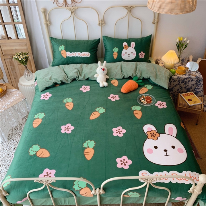 91家纺网 家纺一手货源 找家纺 （总）昔可 2019新款设计师款韩国宝宝绒大版四件套