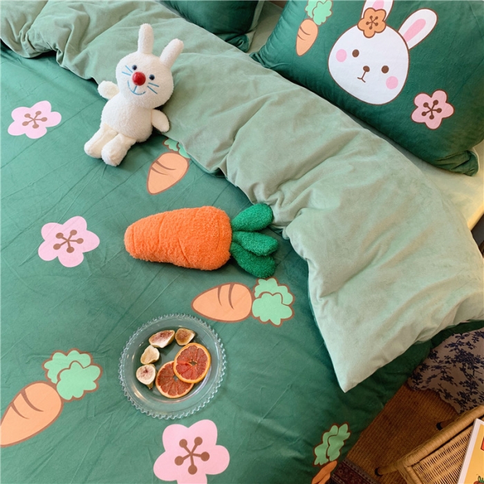 91家纺网 家纺一手货源 找家纺 （总）昔可 2019新款设计师款韩国宝宝绒大版四件套