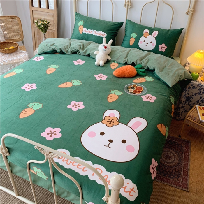 91家纺网 家纺一手货源 找家纺 （总）昔可 2019新款设计师款韩国宝宝绒大版四件套