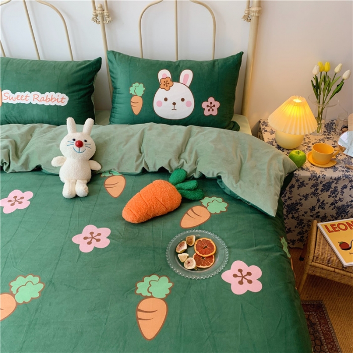 91家纺网 家纺一手货源 找家纺 （总）昔可 2019新款设计师款韩国宝宝绒大版四件套