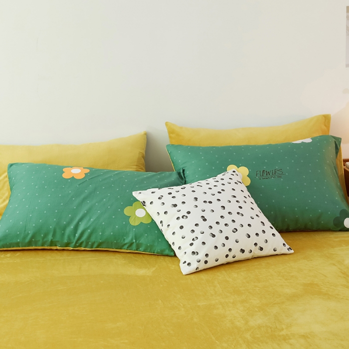 91家纺网 家纺一手货源 找家纺 昔可 2019新款13372棉加绒花卉系列四件套 泫雅花新