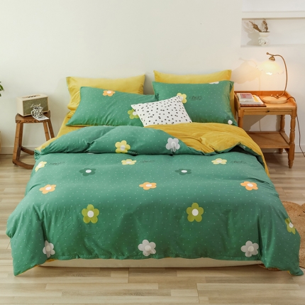 昔可 2019新款13372棉加绒花卉系列四件套 泫雅花新