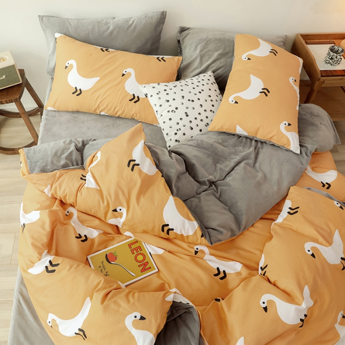 91家纺网 家纺一手货源 找家纺 昔可 2019新款13372棉加绒卡通系列四件套 童真