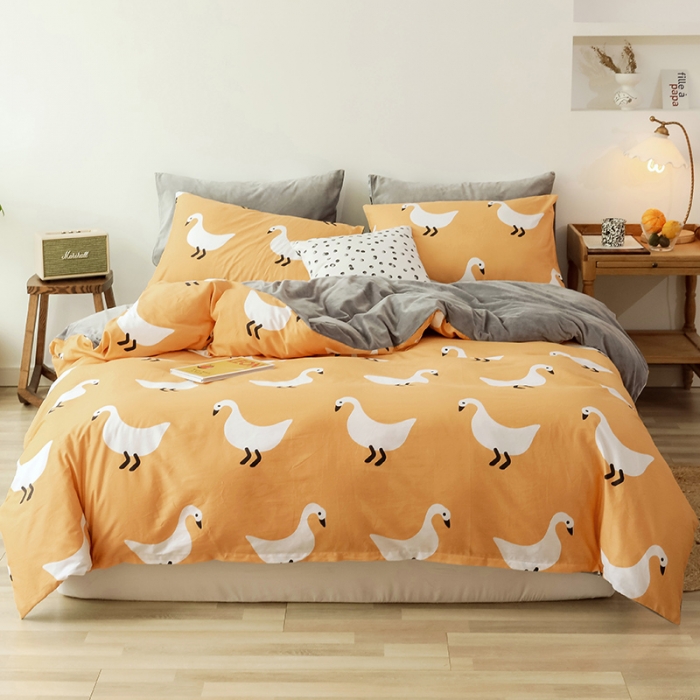 91家纺网 家纺一手货源 找家纺 昔可 2019新款13372棉加绒卡通系列四件套 童真