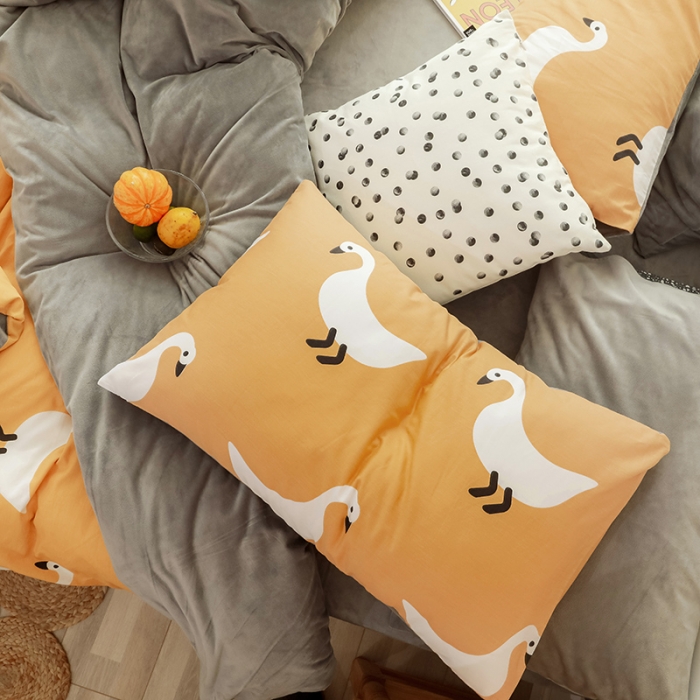 91家纺网 家纺一手货源 找家纺 昔可 2019新款13372棉加绒卡通系列四件套 童真