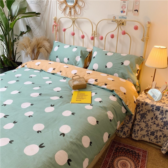 91家纺网 家纺一手货源 找家纺 昔可 2019新款13372全棉四件套 小小橙