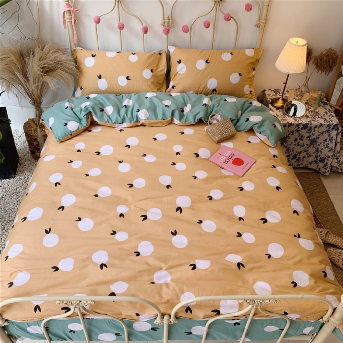 91家纺网 家纺一手货源 找家纺 昔可 2019新款13372全棉四件套 小小橙