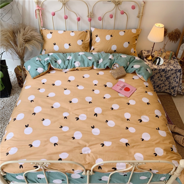 91家纺网 家纺一手货源 找家纺 昔可 2019新款13372全棉四件套 小小橙