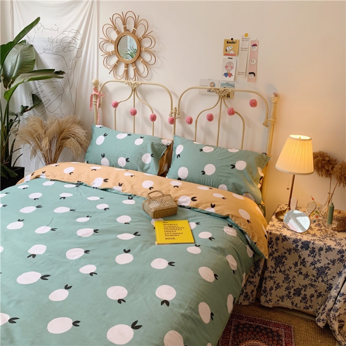 91家纺网 家纺一手货源 找家纺 昔可 2019新款13372全棉四件套 小小橙