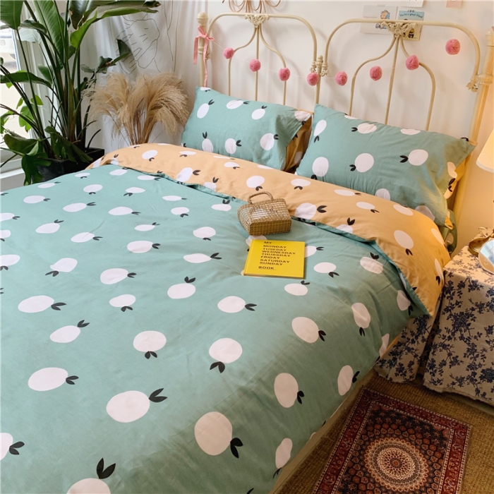 91家纺网 家纺一手货源 找家纺 昔可 2019新款13372全棉四件套 小小橙