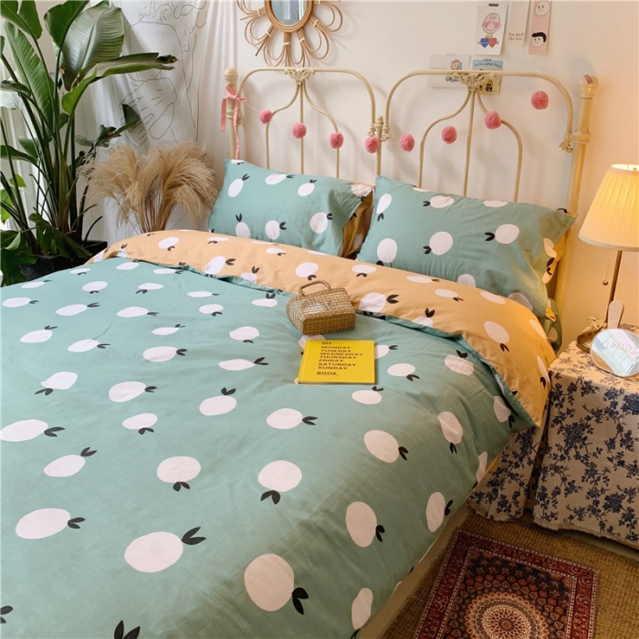 91家纺网 家纺一手货源 找家纺 昔可 2019新款13372全棉四件套 小小橙