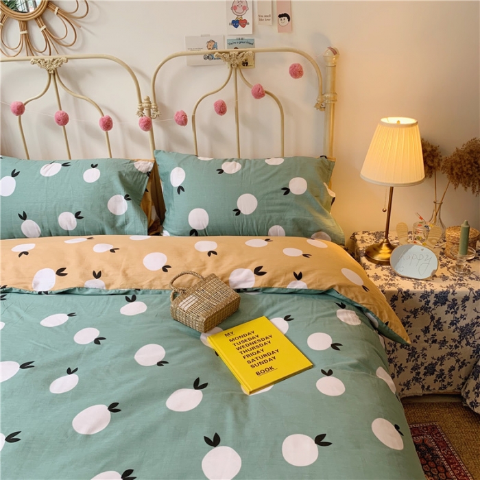 91家纺网 家纺一手货源 找家纺 昔可 2019新款13372全棉四件套 小小橙