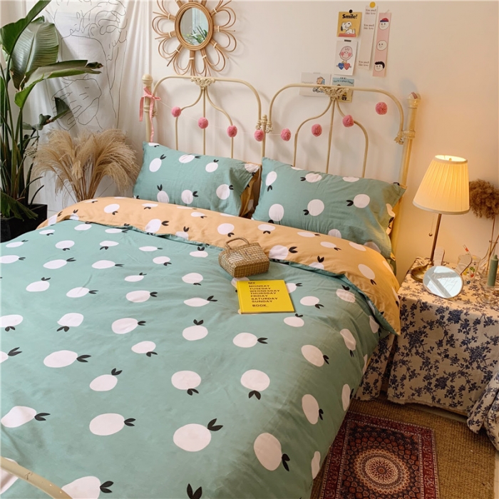 91家纺网 家纺一手货源 找家纺 昔可 2019新款13372全棉四件套 小小橙