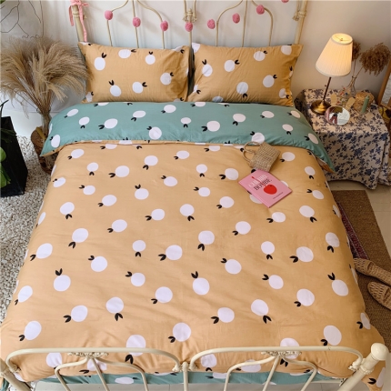 91家纺网 家纺一手货源 找家纺 昔可 2019新款13372全棉四件套 小小橙