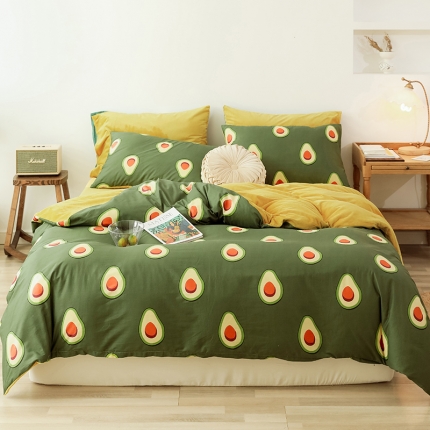 昔可 2019新款13372棉加绒水果系列四件套 美好生活
